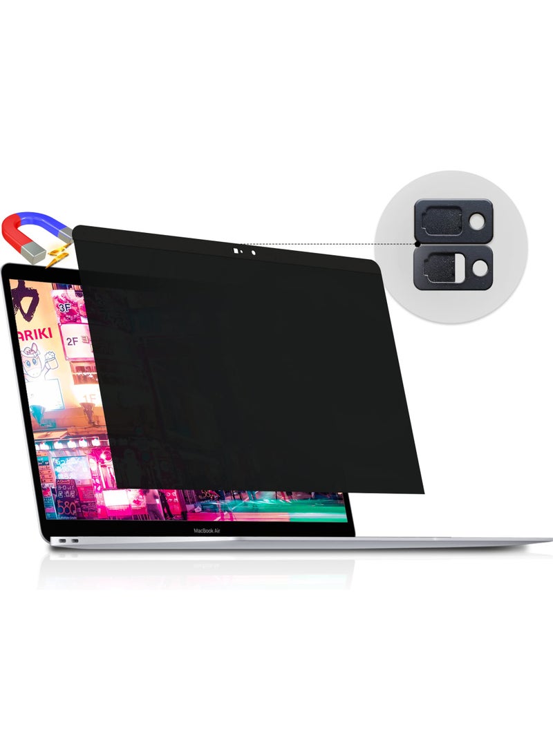 KISSUN Privacy Screen Macbook Air 13 Inch(2018-2021, M1)/Macbook Pro 13 In(2016-2022, M1, M2), Magnetic Removable Anti Blue Light Glare Filter Privacy Screen Protector With Camera Cover for Mac 13In Laptop - Image 1