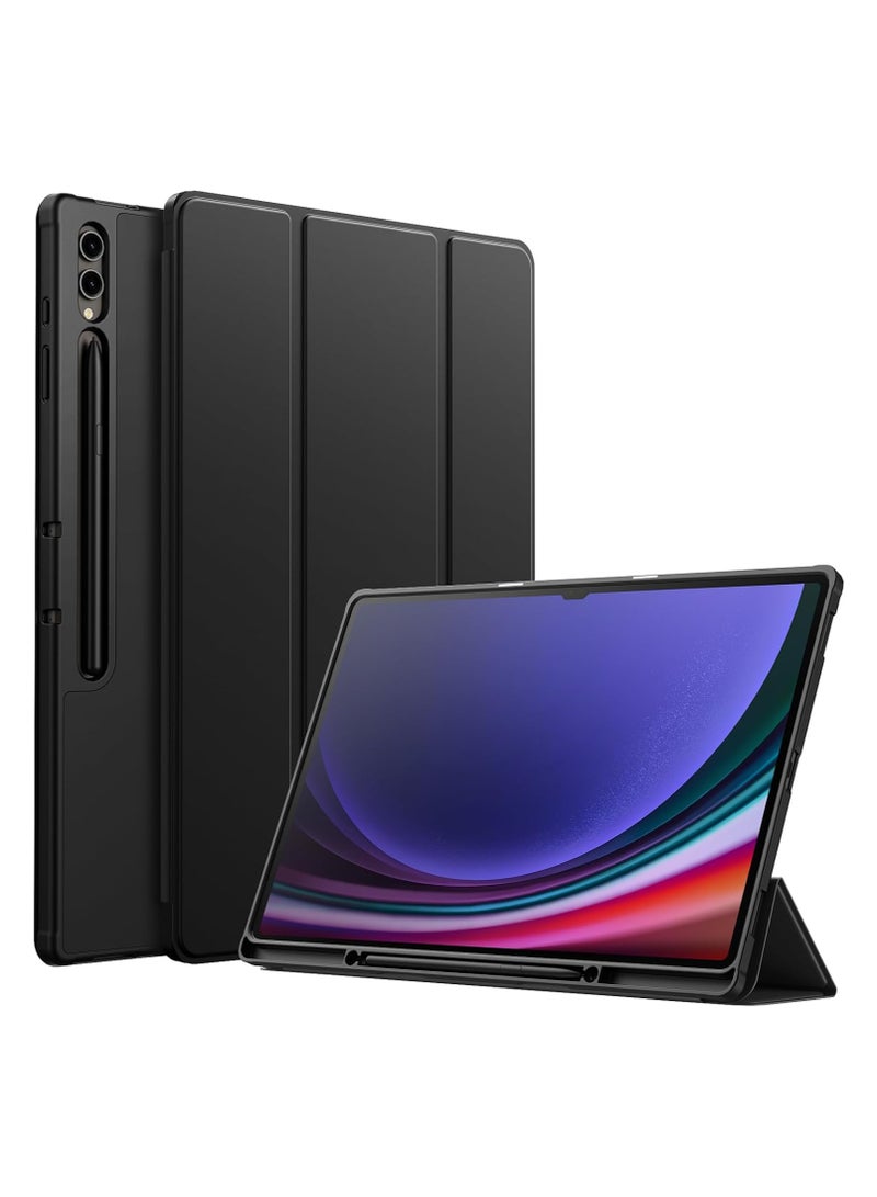 DUSALA Case for Samsung Galaxy Tab S10 Ultra 14.6 Inch with S Pen Holder, Soft TPU Tri-Fold Stand Protective Tablet Cover, Support S Pen Charging, Auto Wake/Sleep - Image 1