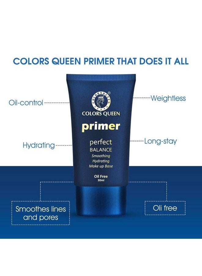 Perfect Balance Oil Free Primer ; Waterproof Long Lasting Primer For Face Makeup Which Helps To Mask Fine Lines And Uneven Texture With Free Eye Primer (Pack Of 2)