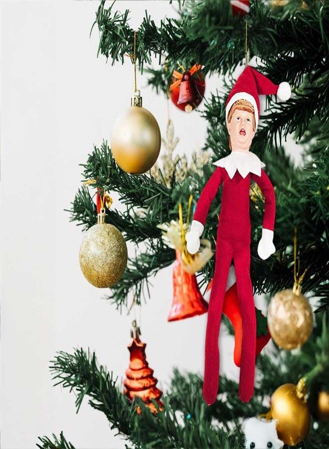 ALLAURA Party Monkeys Bend and Pose Red Elf Christmas Decoration - A Festive Christmas Ornament Elf for Holiday and Fun-Loving Families, Funny Gag Gifts for Christmas | The #1 Unique Gift (Red) - Image 4