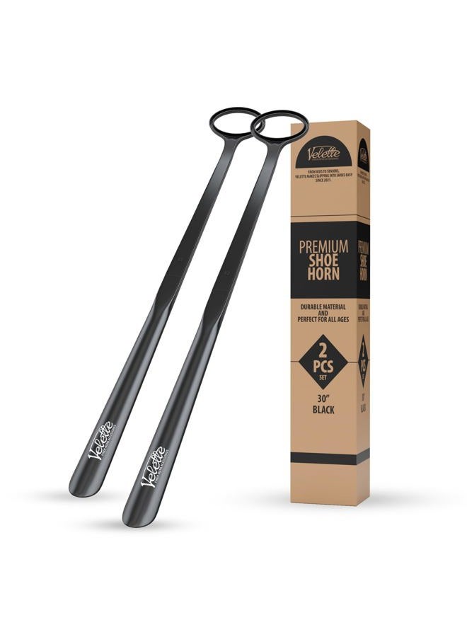 Velette Shoe Horn 30” Long - Plastic Shoe Horn Long Handle For Seniors, Shoe Horns For Boots, or Extra Long Shoe Horn for Kids, by Velette - Image 1