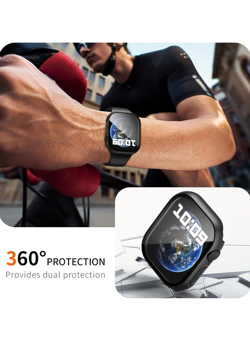 حافظة متوافقة مع ساعة Apple Watch SE 3 (2025)/ SE 2/ SE/Series 6/5/4 مقاس 44 مم مع واقي شاشة من الزجاج المقوى، حافظة صلبة من البولي كربونات، غطاء حماية شامل - Image 3