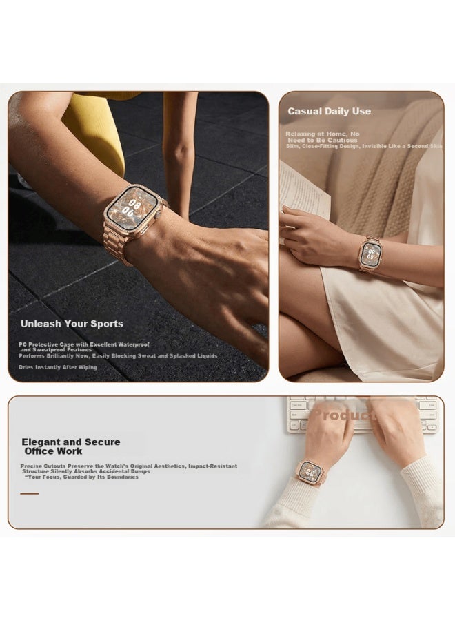 Chensong Pc Half-frame Diamond-studded Protective Case For Xiaomi Redmi Watch 6, Anti-p, Precise Fit - Image 4