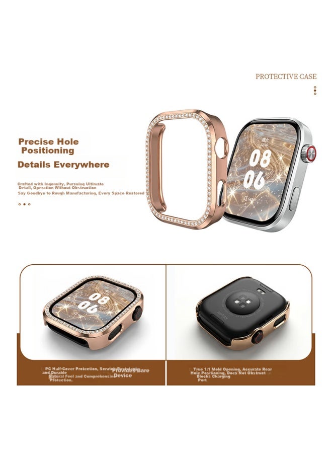 Chensong Pc Half-frame Diamond-studded Protective Case For Xiaomi Redmi Watch 6, Anti-p, Precise Fit - Image 5