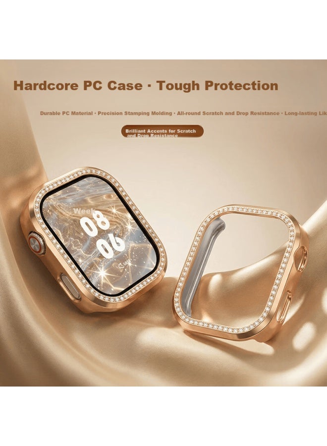 Chensong Pc Half-frame Diamond-studded Protective Case For Xiaomi Redmi Watch 6, Anti-p, Precise Fit - Image 3