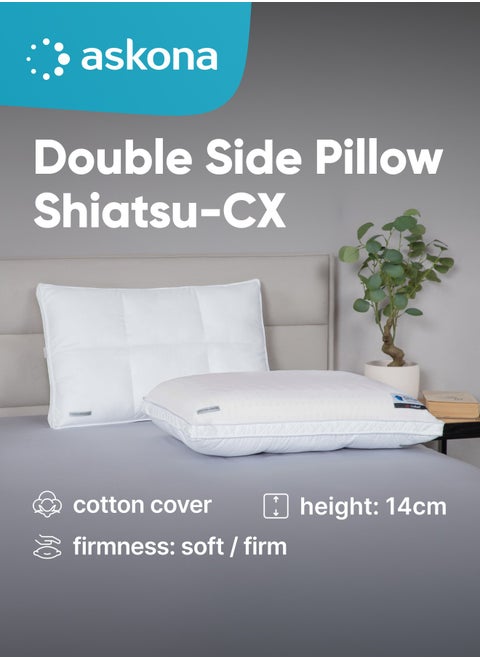 Double Side Pillow Shiatsu-CX with Massage effect and Thermoregulation and 100% Outlast cotton 70x50x14