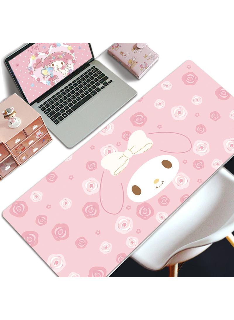 My Melody Girls Gift Gaming Mouse Pad Extended Large Mat Desk Pad Stitched Edges Mousepad Long Mouse Pad And Non-Slip Rubber Base Mice Pad 800X300X4mm - Image 1