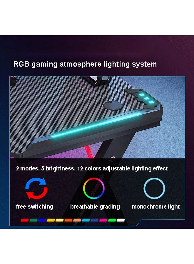KLNAMAEAAN Ergonomic Gaming and Computer Desk with LED Lights 120 CM - Image 3