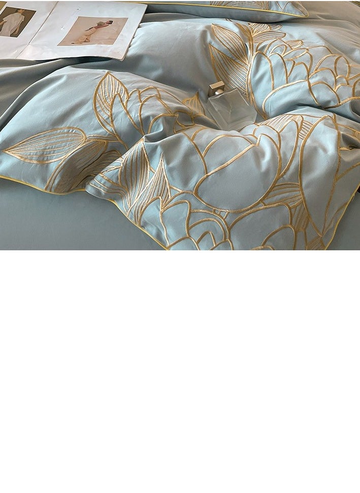 Generic Fitted Sheet Style — ﻿ French High-End  Pure Cotton Embroidered Bedding Four Piece Set  - Image 5
