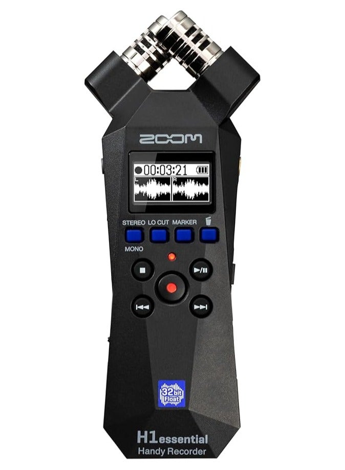 زوم جهاز تسجيل ستيريو مفيد من Zoom H1essential مع تعويم 32 بت، وإمكانية الوصول، وميكروفونات X/Y، والتسجيل على بطاقة SD، وميكروفون USB، محمول، للموسيقيين، ومقدمي البث الصوتي، وصانعي الأفلام، ومنشئي المحتوى - Image 1