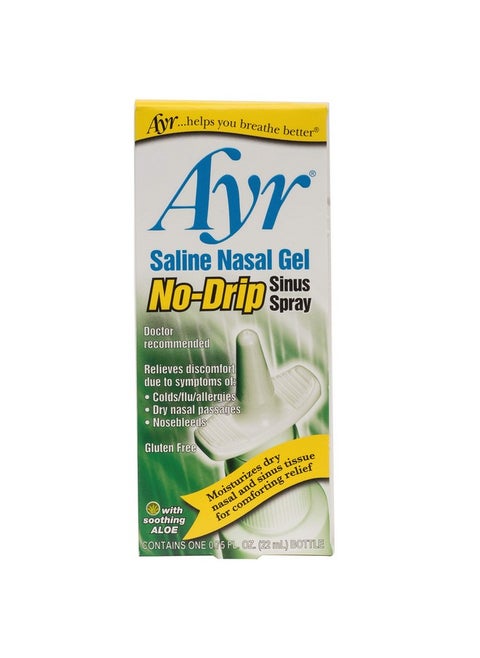 بخاخ الأنف الملحي Nodrip Sinus Spray مع الألوة فيرا المهدئ، زجاجة رذاذ بحجم 0.75 أونصة سائلة، (عبوة من قطعة واحدة)