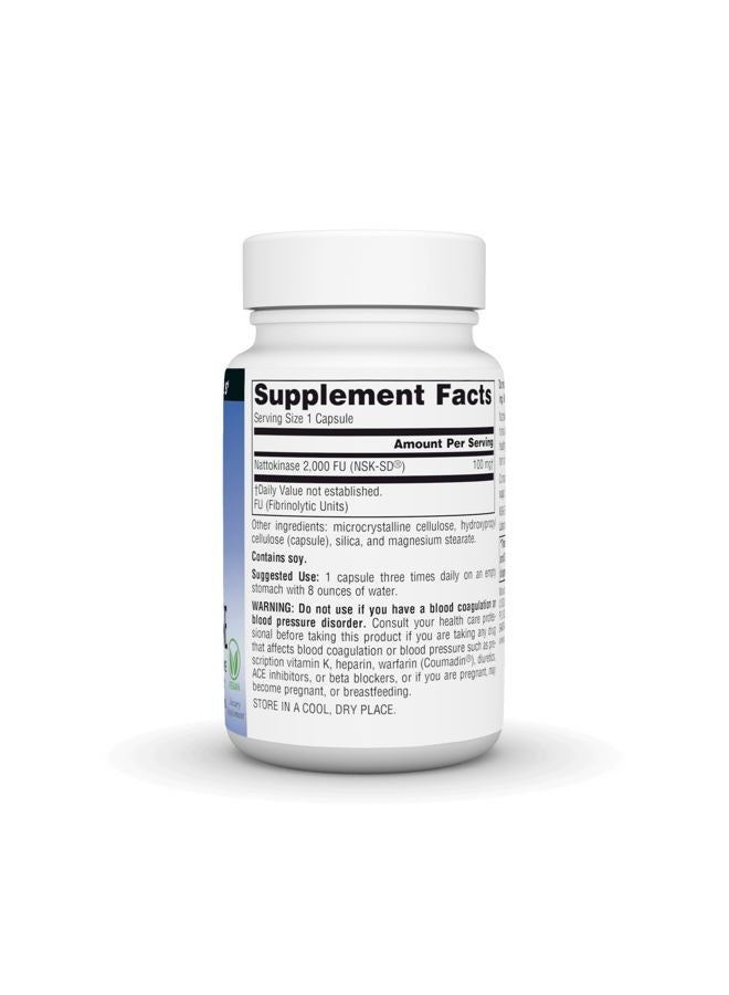 Source Naturals NSK-SD Nattokinase, Systemic Enzyme for Healthy Circulation* 100mg - 60 Vegan Capsules - Image 2