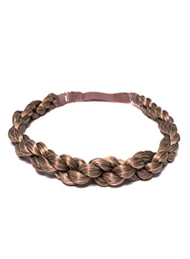 Mia Rope Braidie, Braided Synthetic Hair Headband, Light Brown Frosted, Adjustable Strap, For Women, Teens, Casual, Dress Up 1Pc - Image 2