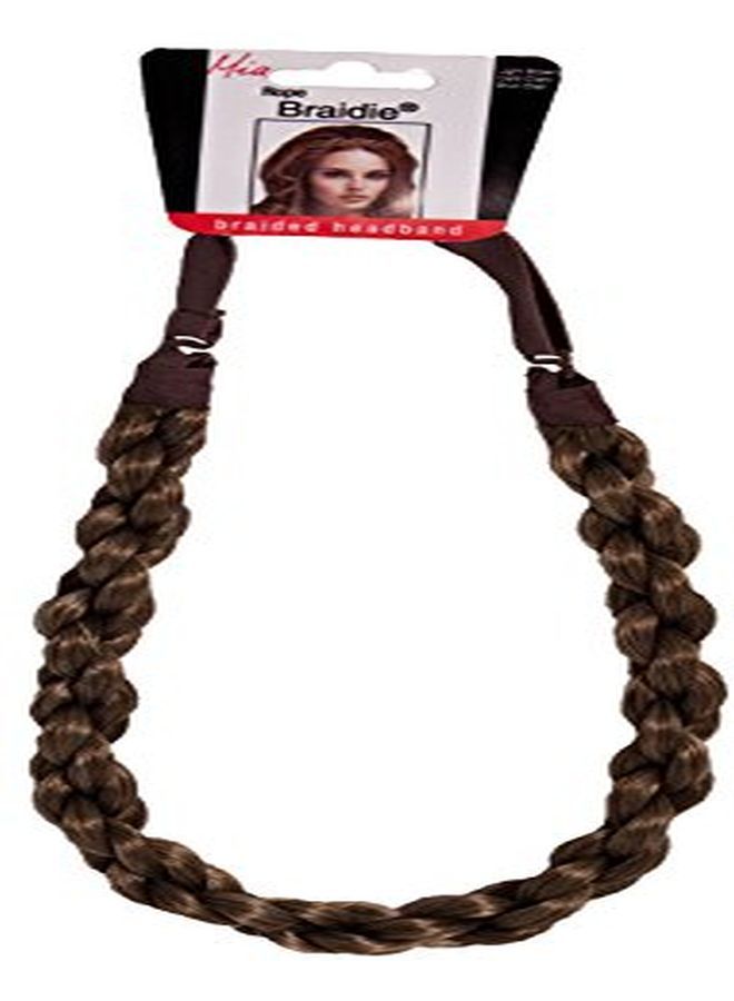 Mia Rope Braidie, Braided Synthetic Hair Headband, Light Brown Frosted, Adjustable Strap, For Women, Teens, Casual, Dress Up 1Pc - Image 4