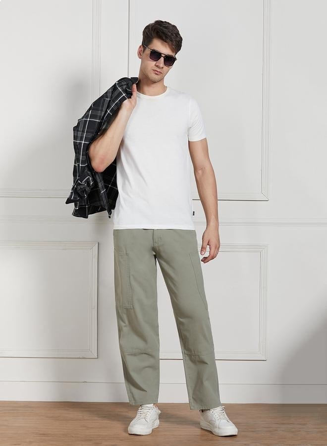 Dennis Lingo Men's Sage Green Cargo Trousers - Relaxed Fit for Versatility - Image 1