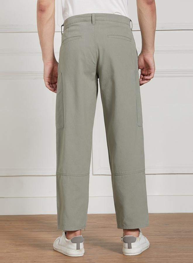 Dennis Lingo Men's Sage Green Cargo Trousers - Relaxed Fit for Versatility - Image 5