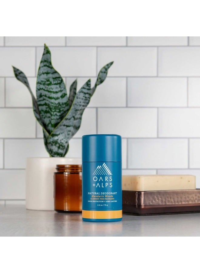 Oars + Alps Aluminum Free Deodorant for Men and Women, Dermatologist Tested and for Sensitive Skin, Vegan, Mandarin Woods, 2 Pack, 2.6 Oz Each - Image 5