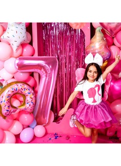 KATCHON KatchOn, Giant Hot Pink Number 7 Balloon - 40 Inch | 7th Birthday Balloon for 7th Birthday Decorations | 7 Balloons for Birthday | Seven Balloon Number | 7 Year Old Balloon for 7 Year Decorations  - Image 2