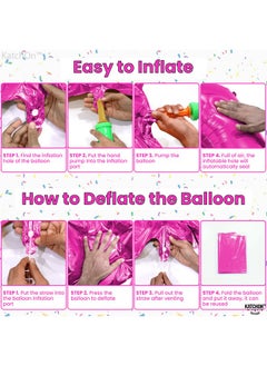 KATCHON KatchOn, Giant Hot Pink Number 7 Balloon - 40 Inch | 7th Birthday Balloon for 7th Birthday Decorations | 7 Balloons for Birthday | Seven Balloon Number | 7 Year Old Balloon for 7 Year Decorations  - Image 5