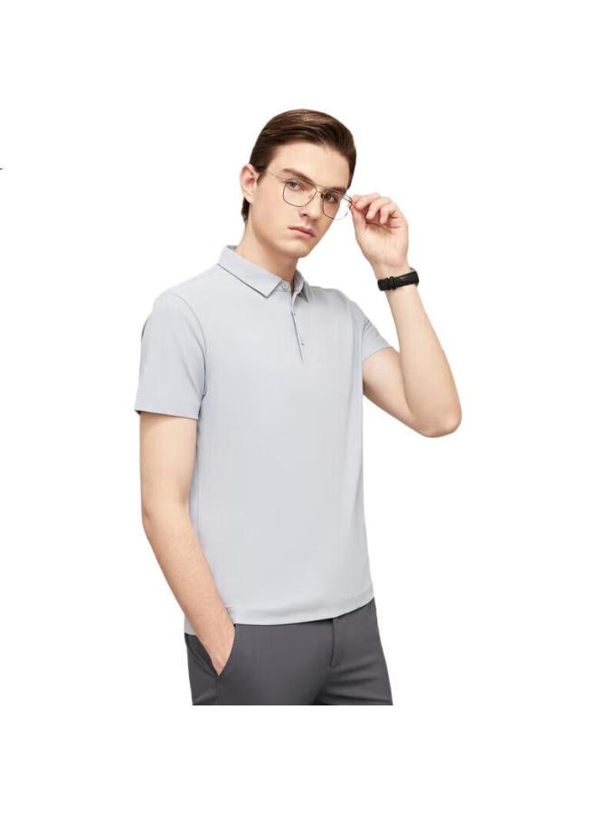 Youngor Men'S Polo Shirt Summer Youth Men'S Business Casual Short Sleeve Polo Shirt Gray 2Xl - Image 2