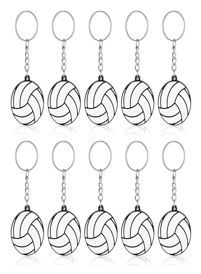 YQQYG 10 Pcs Volleyball Keychain, Volleyball Key Chains for Team, Volleyballs Gifts Volleyballs Keychain Bulk, for Sport Lovers Ball Lovers - Image 1