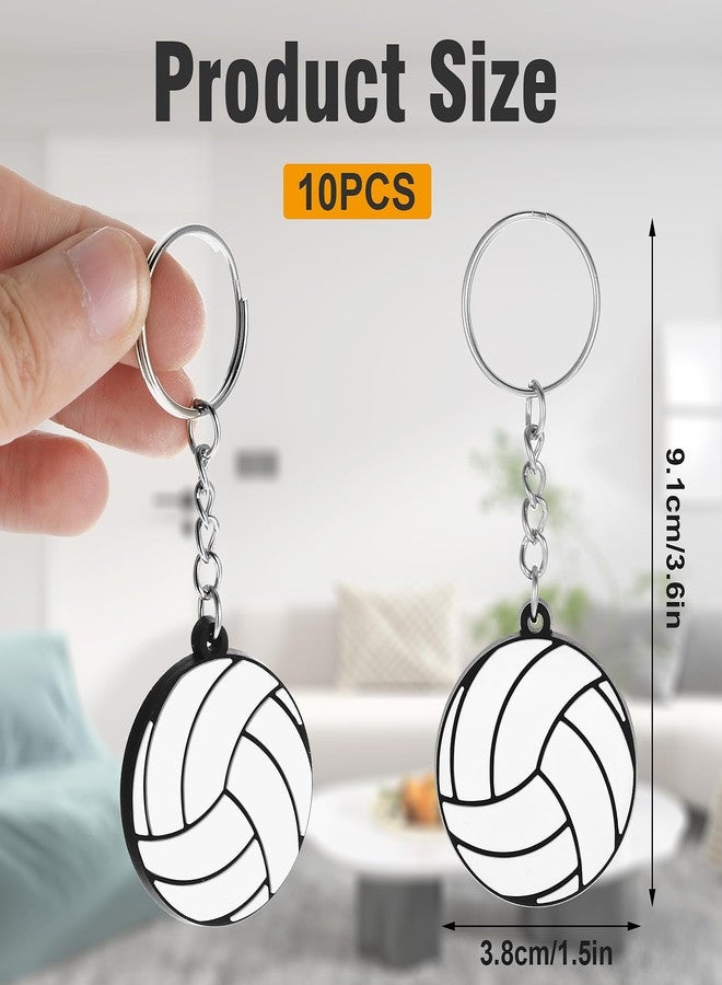 YQQYG 10 Pcs Volleyball Keychain, Volleyball Key Chains for Team, Volleyballs Gifts Volleyballs Keychain Bulk, for Sport Lovers Ball Lovers - Image 5