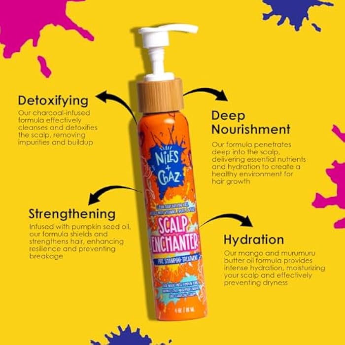 Niles and Chaz Scalp Enchanter Pre-Shampoo Kids Scalp Treatment - Dandruff Relief for Kids - Fights Flakes & Itchy Scalp - Sulfate-Free & Clarifying Shampoo - Exfoliating Scalp Treatment (4 fl oz) - Image 3