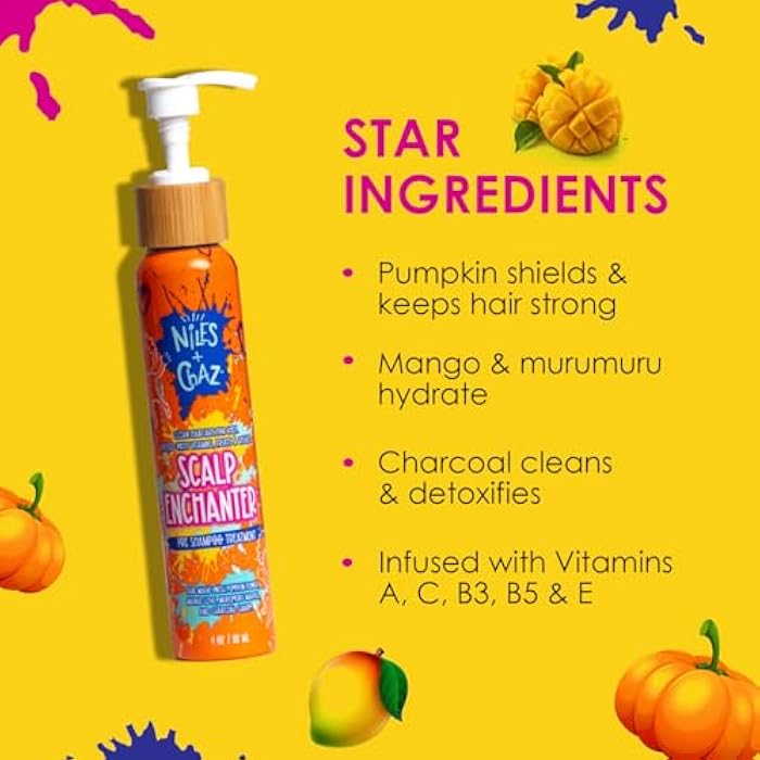 Niles and Chaz Scalp Enchanter Pre-Shampoo Kids Scalp Treatment - Dandruff Relief for Kids - Fights Flakes & Itchy Scalp - Sulfate-Free & Clarifying Shampoo - Exfoliating Scalp Treatment (4 fl oz) - Image 4
