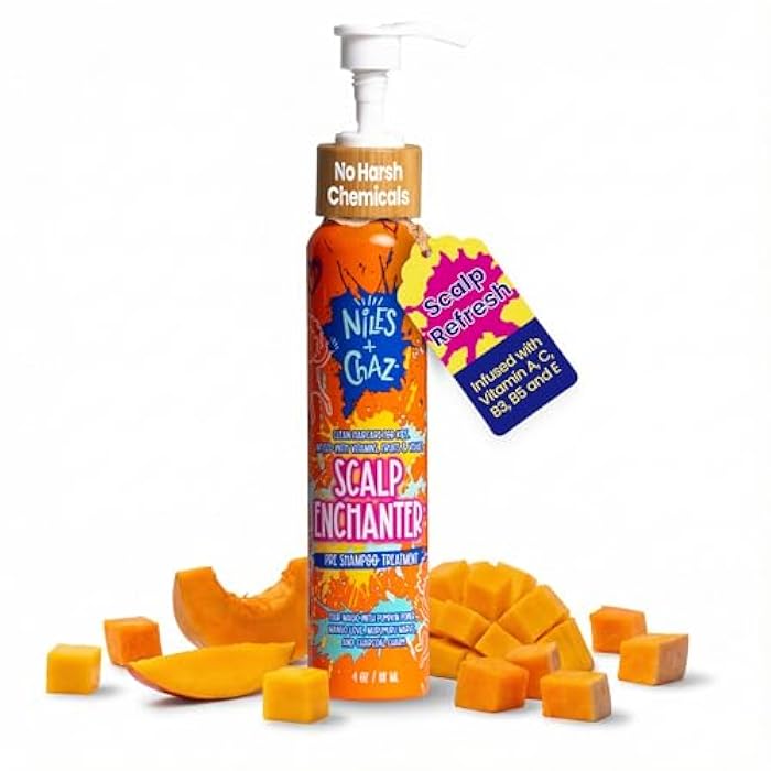 Niles and Chaz Scalp Enchanter Pre-Shampoo Kids Scalp Treatment - Dandruff Relief for Kids - Fights Flakes & Itchy Scalp - Sulfate-Free & Clarifying Shampoo - Exfoliating Scalp Treatment (4 fl oz) - Image 1