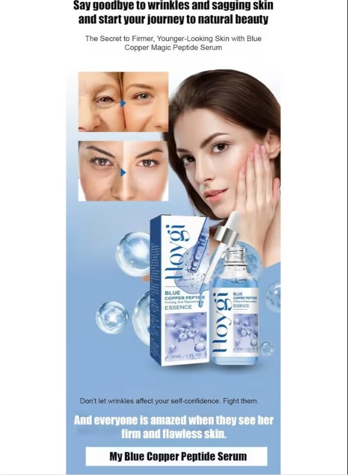 Hoygi BLUE COPPER PEPTIDE Firming And Rejuvenating ESSENCE 30ML - Image 4