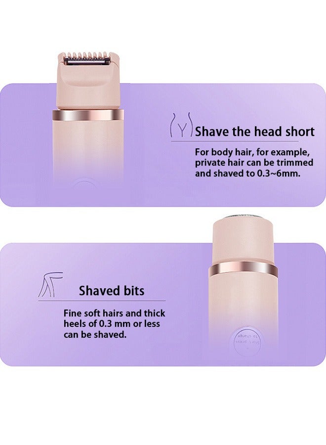 Double-headed Epilators, Rechargeable Body Hair Remover, Waterproof Trimmer Women Beauty Tool (Pink) - Image 3