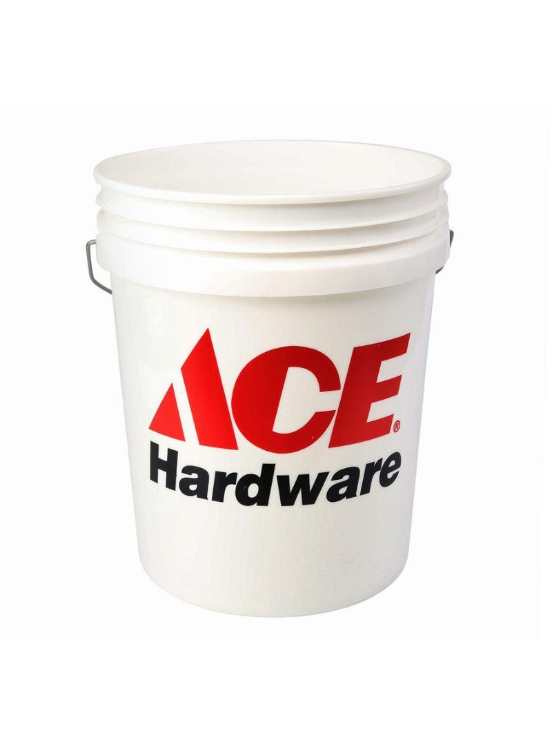 ACE Ace Plastic Pail Paint Bucket 18 L White 