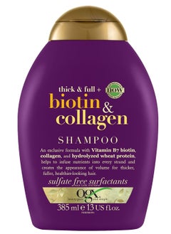 Ogx OGX, Shampoo, Thick & Full+ Biotin & Collagen, New Gentle & PH Balanced Formula, 385ml  - Image 1