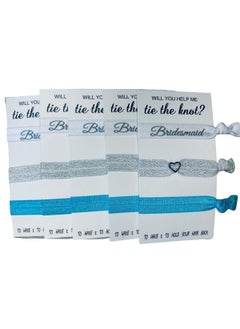 Bridesmaid Hair Ties Bridesmaid Proposal Gifts Gift For Bridesmaids Teal Hair Tie Set