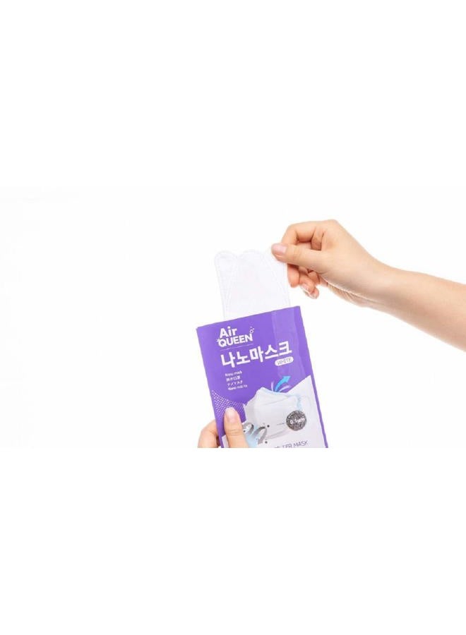 AIRQUEEN [20 Pack] [Air Queen] White 3-Layers Face Safety Mask for Adult + 1 [Black] All Keeper KF94 Mask [Individually Packaged] [Both Made in Korea] - Image 3