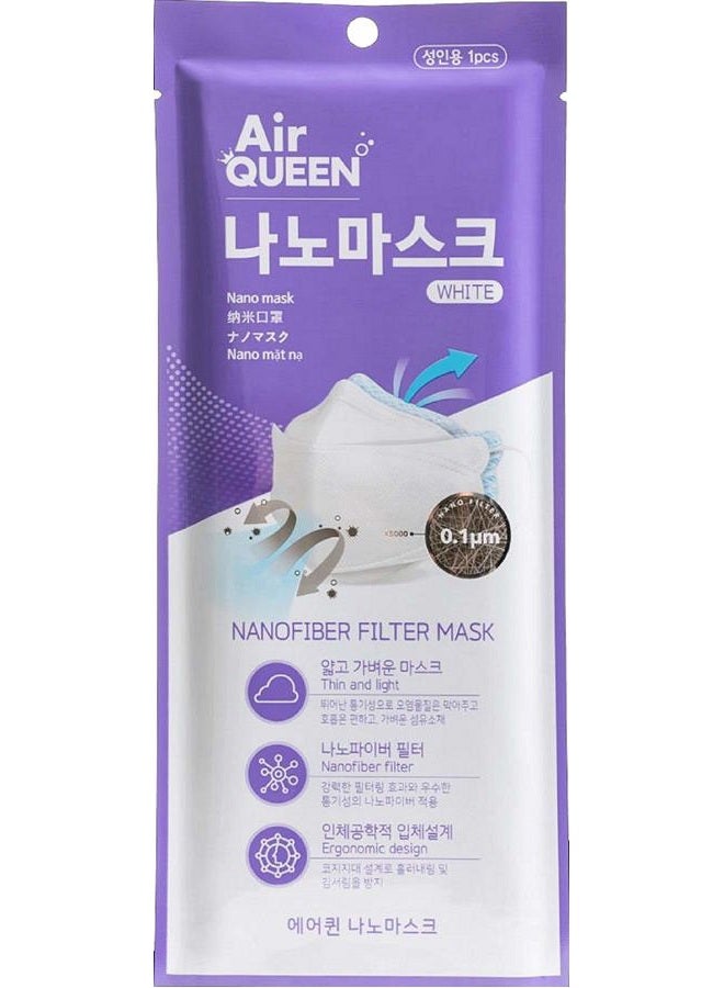 AIRQUEEN [20 Pack] [Air Queen] White 3-Layers Face Safety Mask for Adult + 1 [Black] All Keeper KF94 Mask [Individually Packaged] [Both Made in Korea] - Image 2
