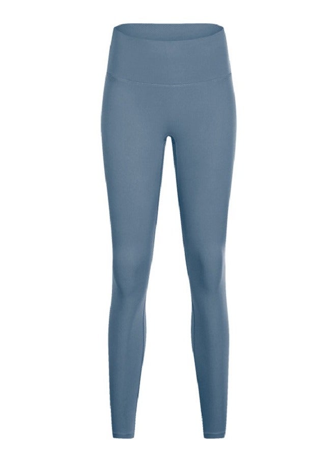 اسم المحتوى ناريلا Solid Stretch Yoga Long Pants Blue - Image 1