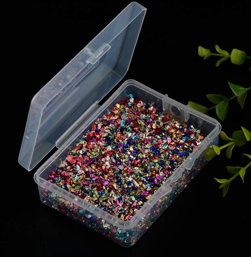 Cmidy Crushed Glass Irregular Metallic Chips Sprinkles Chunky Glitter Multicolor 100g 2-4mm for Nail Arts Craft DIY Vase Filler Epoxy Resin Mold Scrapbooking Jewelry Making Decoration (Multicolor, 2-4mm) - Image 3