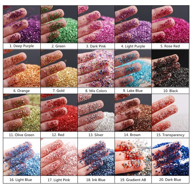 Cmidy Crushed Glass Irregular Metallic Chips Sprinkles Chunky Glitter Multicolor 100g 2-4mm for Nail Arts Craft DIY Vase Filler Epoxy Resin Mold Scrapbooking Jewelry Making Decoration (Multicolor, 2-4mm) - Image 4