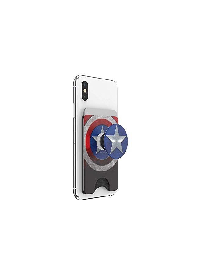 POPSOCKETS Phone Wallet with Expanding Grip, Card Holder, Wireless Charging Compatible, Marvel - Captain America - Image 4