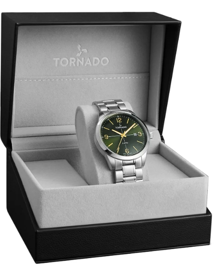 TORNADO Tornado Classic T24007-SBSH Men Analog Display Watch & Stainless Steel Strap Silver