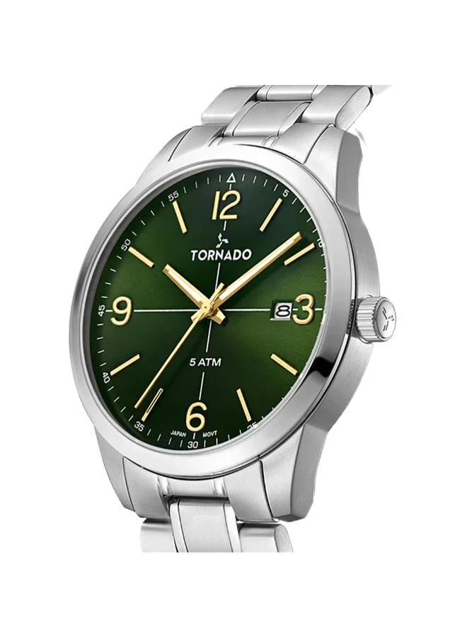 TORNADO Tornado Classic T24007-SBSH Men Analog Display Watch & Stainless Steel Strap Silver