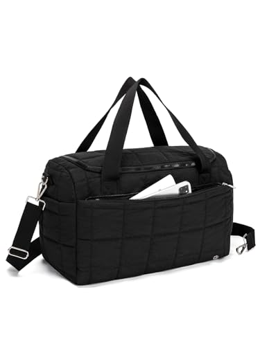 WESTBRONCO Travel Duffle Bags for Women 25L Quilted Weekender Overnight Bag Soft Lightweight Large Crossbody Gym bags Carry On Airport Puffy Bag for Business Trips Sports - Image 1