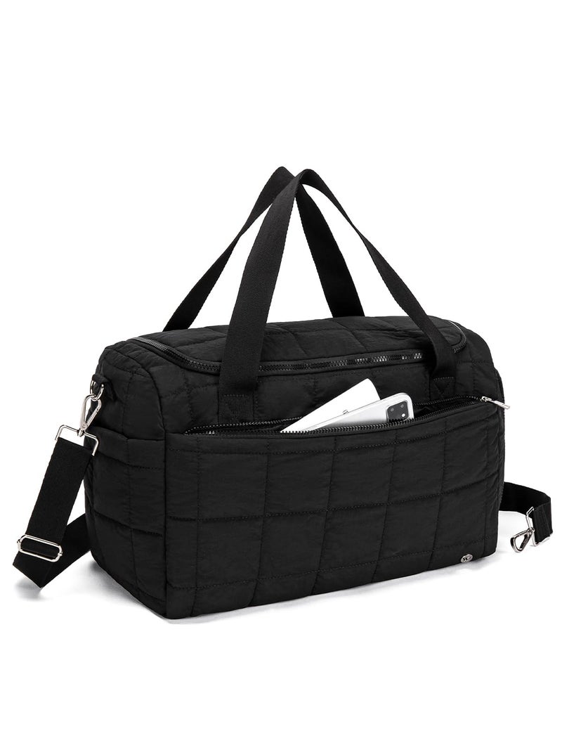 WESTBRONCO Travel Duffle Bags for Women 25L Quilted Weekender Overnight Bag Soft Lightweight Large Crossbody Gym bags Carry On Airport Puffy Bag for Business Trips Sports - Image 2