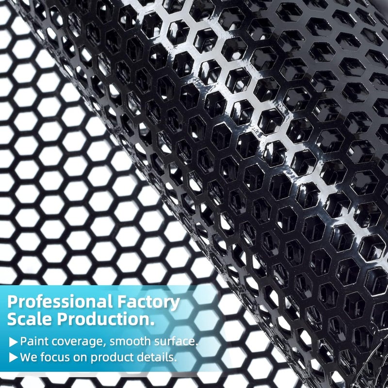 AggAuto Universal 40"x13" Car Grill Mesh - Aluminum Alloy Automotive Grille Insert Bumper Honeycomb Hole 8mm Spacing 3mm, One of the Most Multifunctional Shape Grids 100x33cm Black - Image 4