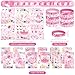 LSJDEER 122PCS Ballet Party Favors 50 Stickers 12 Assemble Stickers 12 Button Badges 12 Mini Notepads 12 Slap Bracelets 12 Rubber Bracelets 12 Goodie Bags for Girls Women Dance Ballerina Party Supplies - Image 4