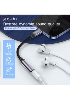 Yesido Yesido Audio Cable AUX 3.5MM Lightning To Headphone Adapter 3.5millimeter Black  - Image 3