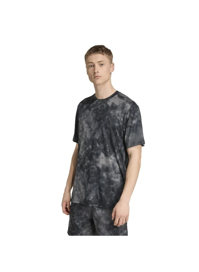 Adidas Sea Aop Tee Black Training T-Shirts For Men XS