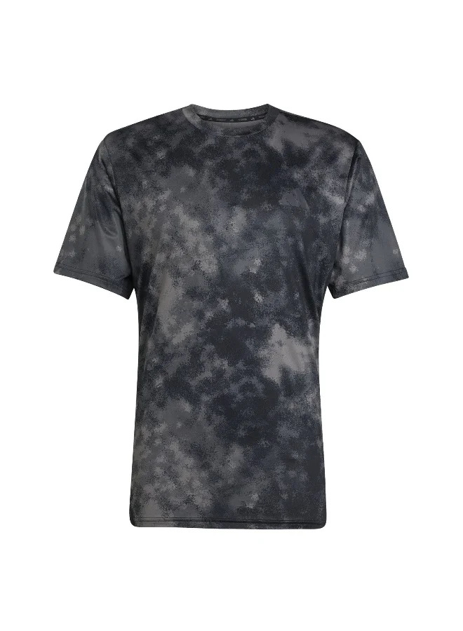Adidas Sea Aop Tee Black Training T-Shirts For Men XS