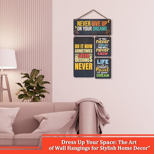 Twinster Decorative Motivational Quotes Printed Mdf Wooden Wall Hanging | Living Room | Home Decor Items| Gifts | Wall Art For Hall | Modern Wall Decoration Accessories for Home Decoration (Motivational) - Image 2